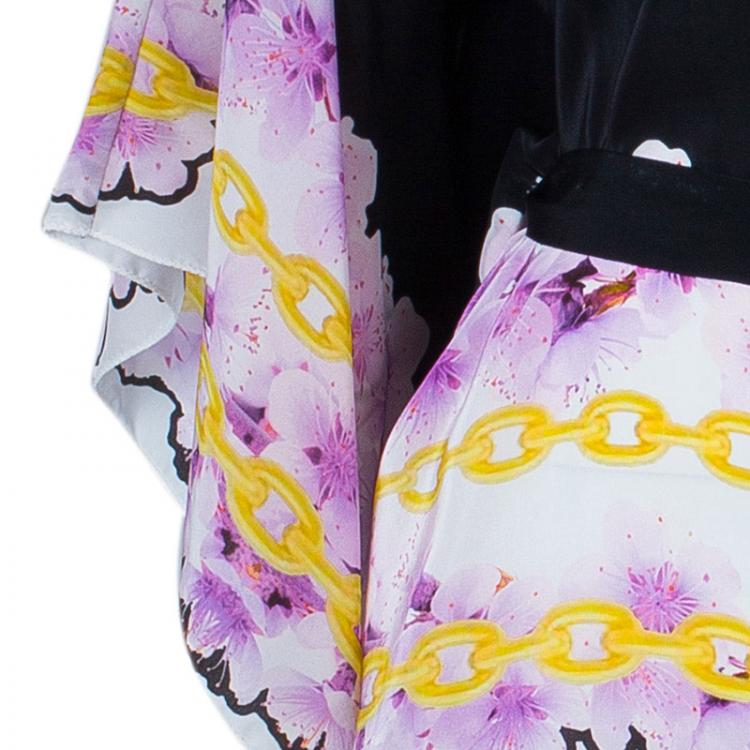 Pre Owned Class by Roberto Cavalli Multicolor Printed Butterfly Top M