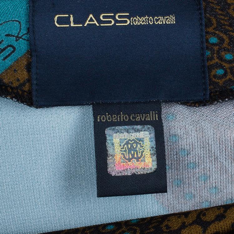 Pre Owned Class by Roberto Cavalli Multicolor Printed Top L