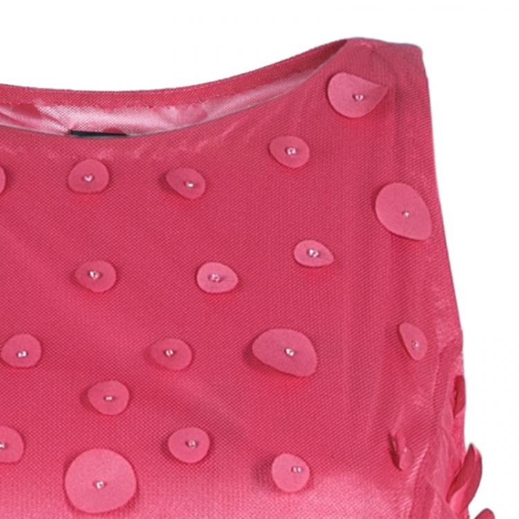 Pre Owned Class by Roberto Cavalli Pink Circle Detail Shift Dress M