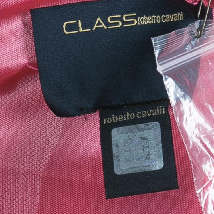 Pre Owned Class by Roberto Cavalli Pink Circle Detail Shift Dress M