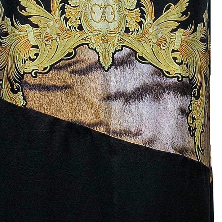 Pre Owned Class by Roberto Cavalli Long Printed Silk Skirt M