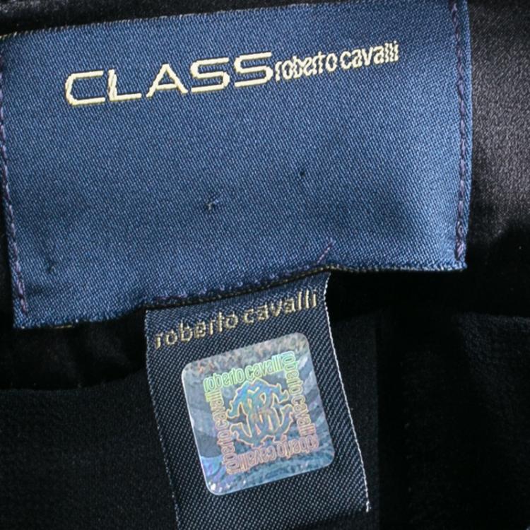 Pre Owned Class by Roberto Cavalli Long Printed Silk Skirt M