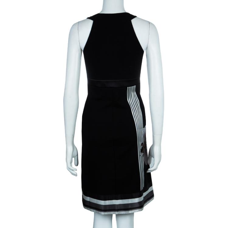 Pre Owned Class by Roberto Cavalli Black Floral Print Dress M