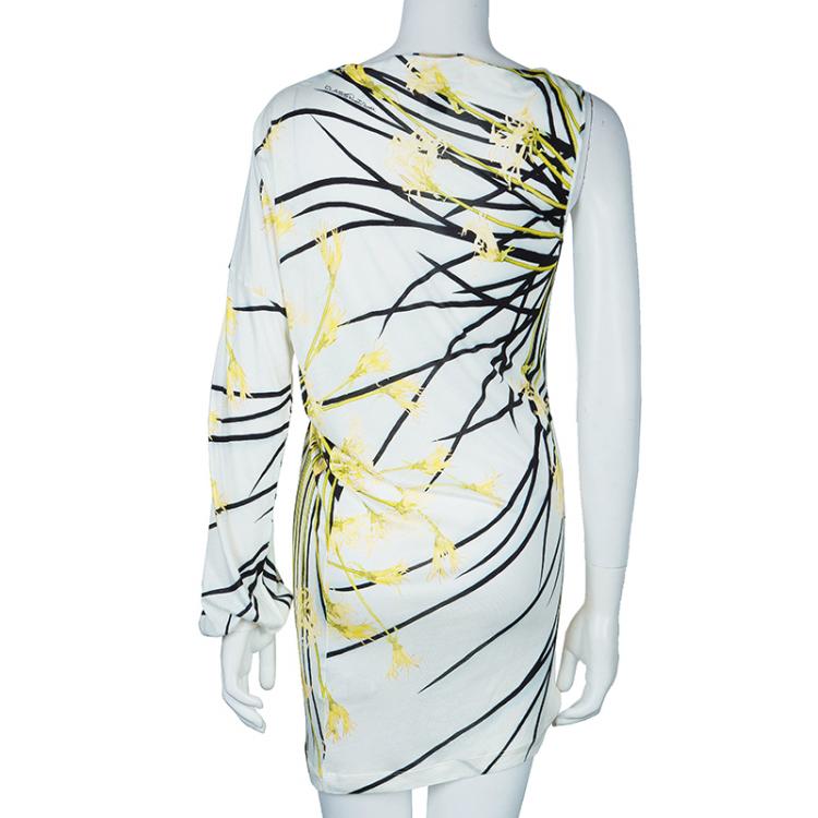 Pre Owned Class by Roberto Cavalli One Shoulder Printed Dress M