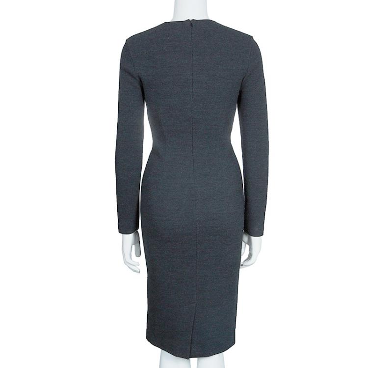 Pre Owned Class by Roberto Cavalli Grey Fitted Dress S