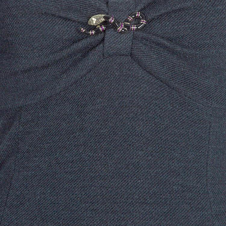 Pre Owned Class by Roberto Cavalli Grey Fitted Dress S