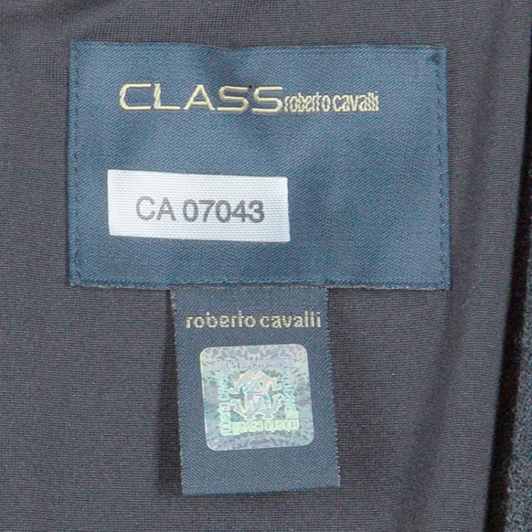 Pre Owned Class by Roberto Cavalli Grey Fitted Dress S