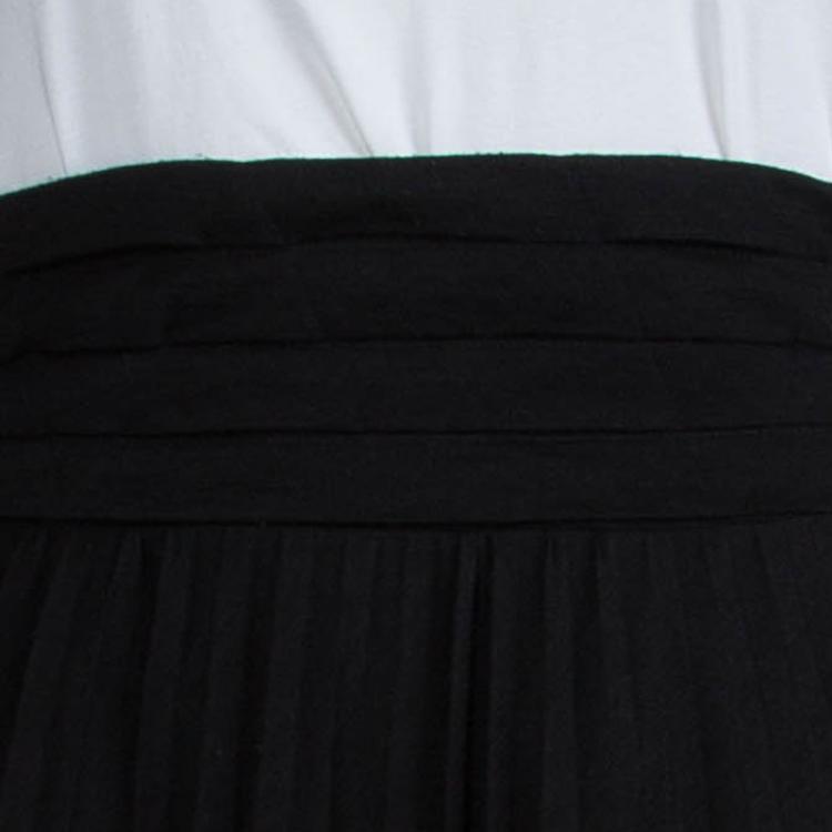 Pre Owned Class by Roberto Cavalli Black Knit Pleated Maxi Skirt S