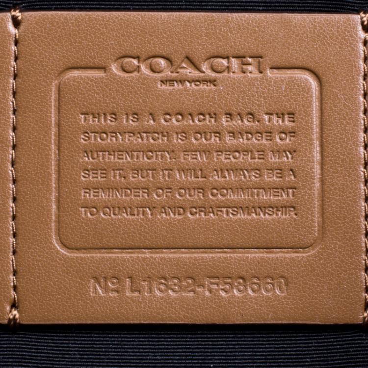 Pre Owned Coach Brown Pebbled Leather Derby Tote