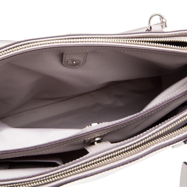 Pre Owned Coach Grey Leather Christie Tote