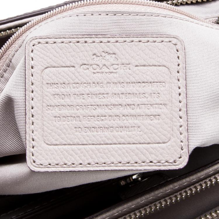 Pre Owned Coach Grey Leather Christie Tote