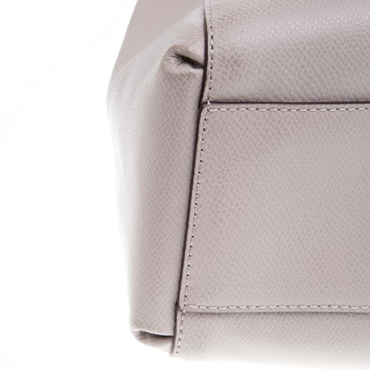 Pre Owned Coach Grey Leather Christie Tote