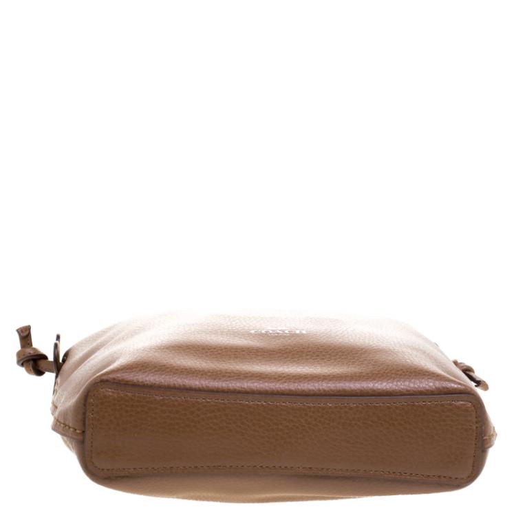 Pre Owned Coach Brown Leather Derby Crossbody Bag