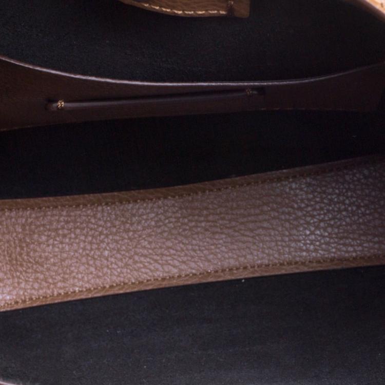 Pre Owned Coach Brown Leather Derby Crossbody Bag