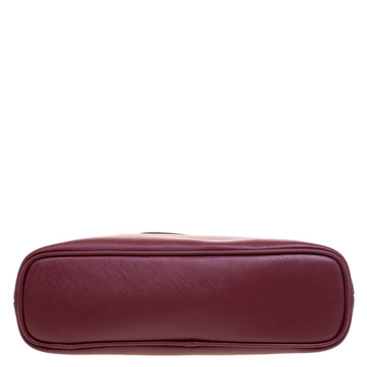 Pre Owned Coach Burgundy Leather Small Peyton Satchel