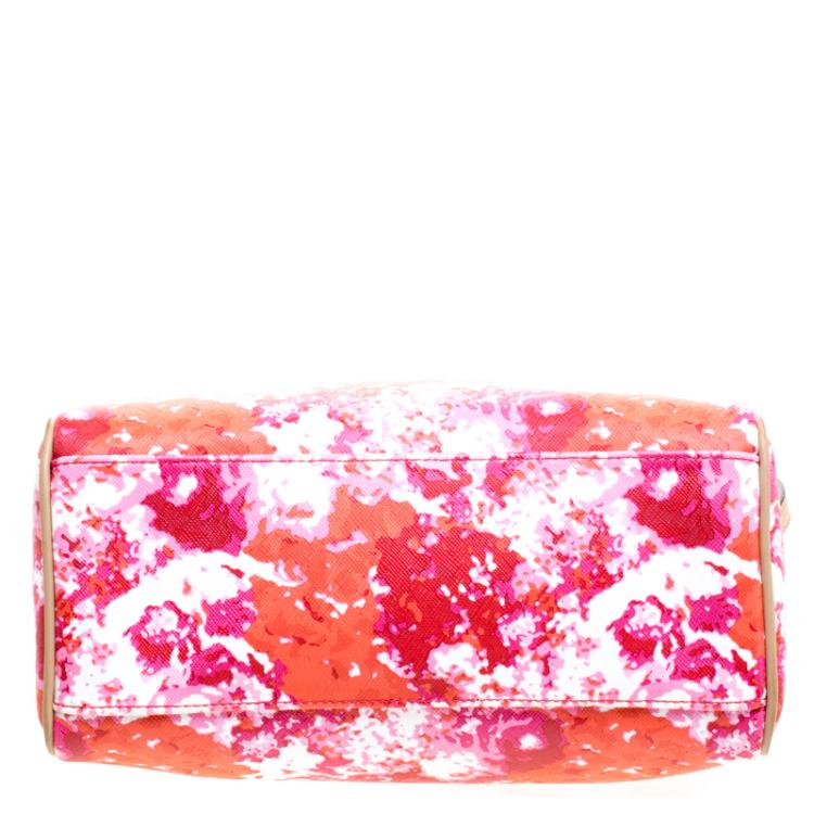 Pre Owned Coach Multicolor Floral Print Coated Canvas Mini Bennett Satchel