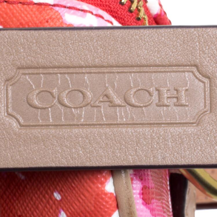 Pre Owned Coach Multicolor Floral Print Coated Canvas Mini Bennett Satchel