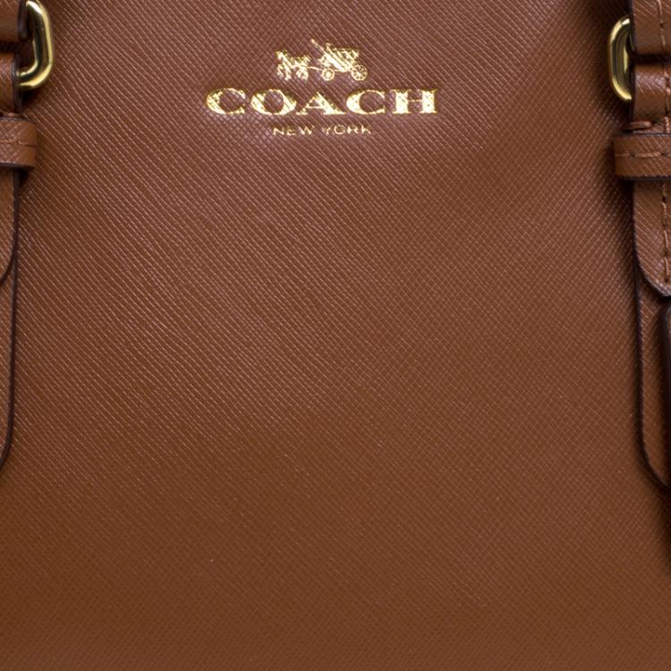 Pre Owned Coach Brown Leatehr Small Peyton Satchel