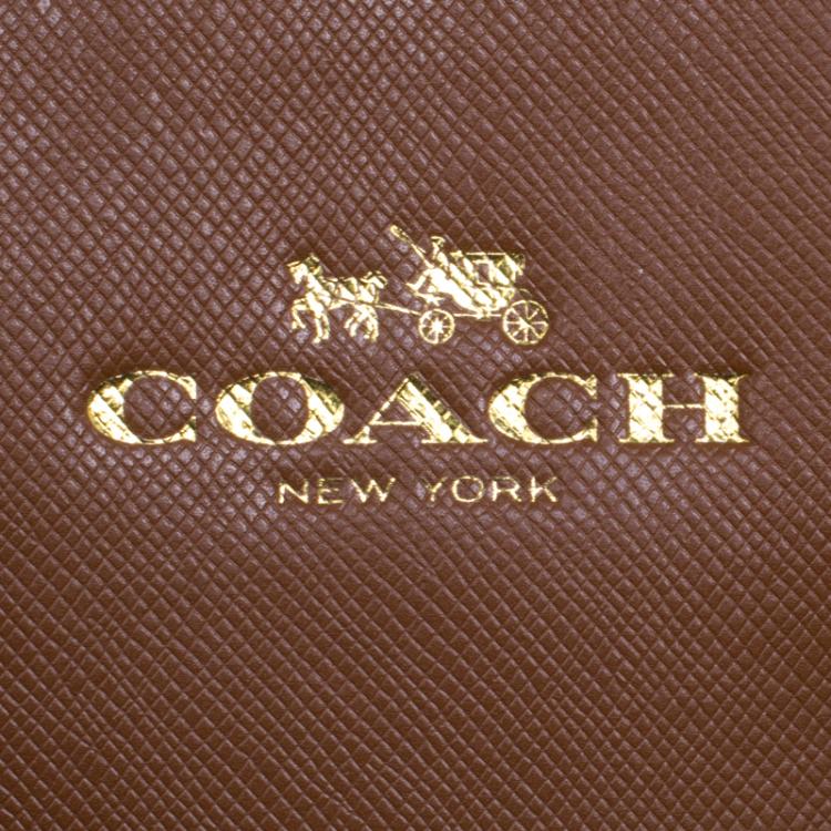 Pre Owned Coach Brown Leatehr Small Peyton Satchel