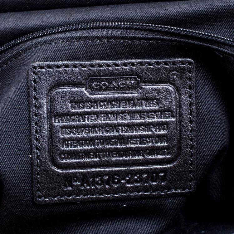 Pre Owned Coach Black Leather Turnlock Shoulder Bag