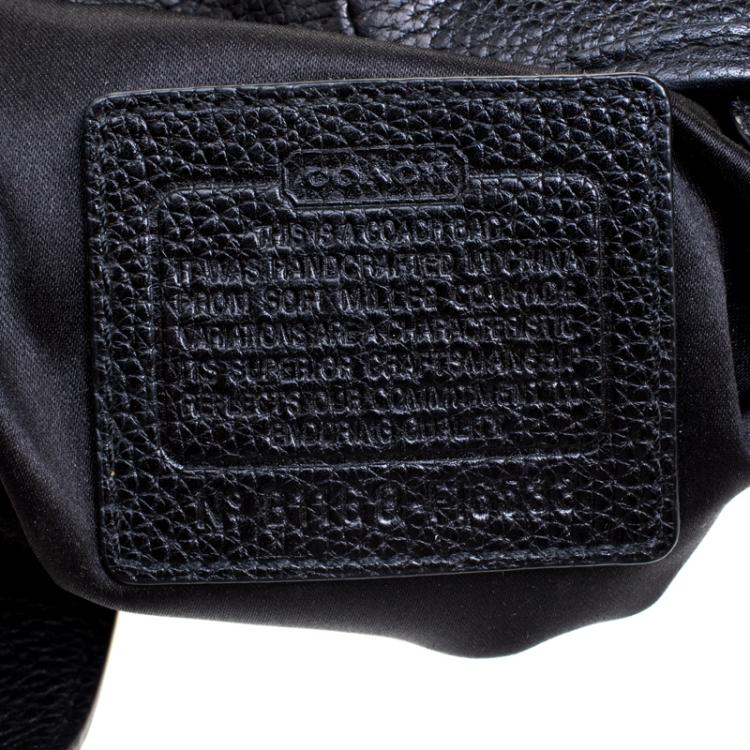 Pre Owned Coach Black Leather Turnlock Crossbody Bag