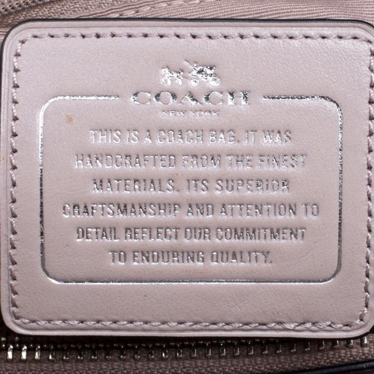 Pre Owned Coach Multicolor Python Embossed Leather Convertible Tote