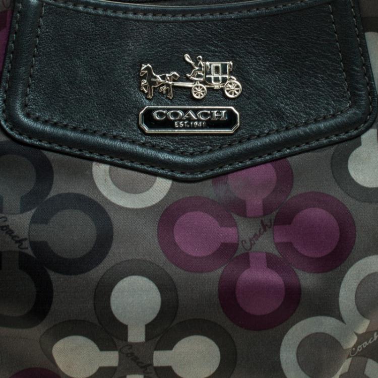Pre Owned Coach Multicolor Satin Shoulder Bag