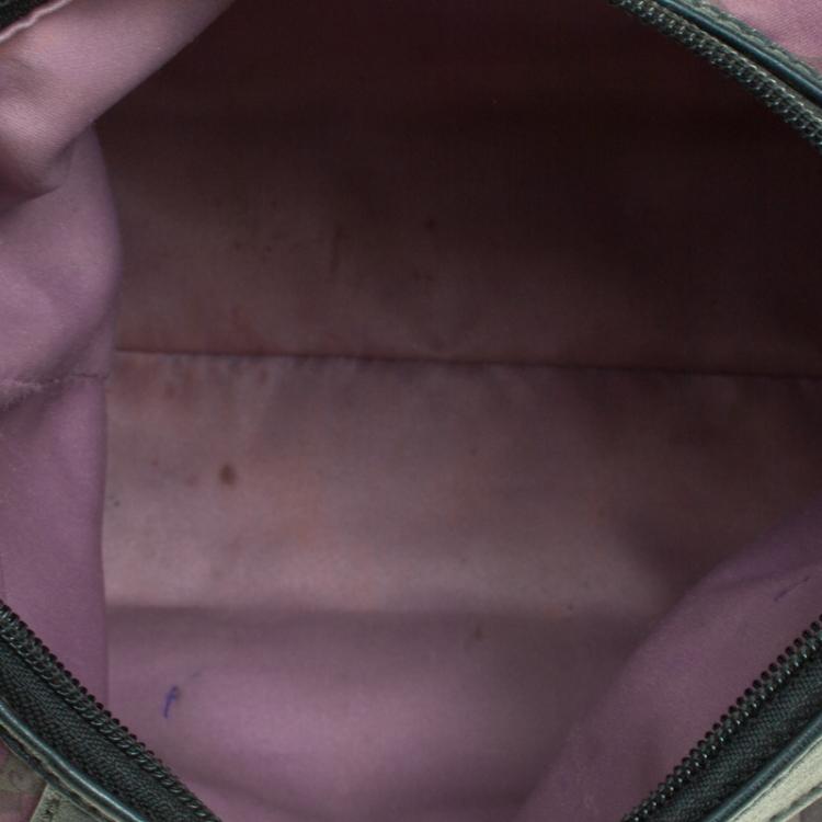 Pre Owned Coach Multicolor Satin Shoulder Bag