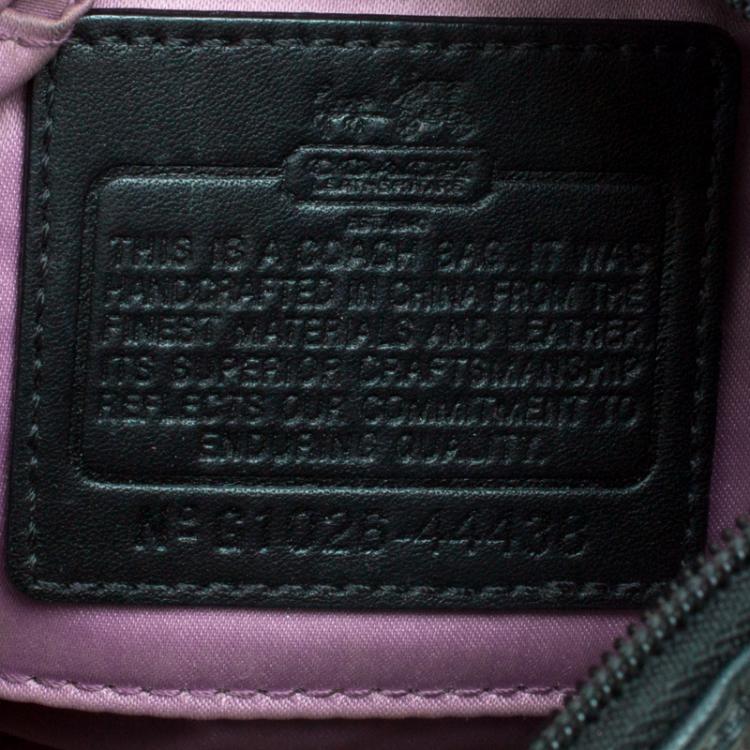 Pre Owned Coach Multicolor Satin Shoulder Bag