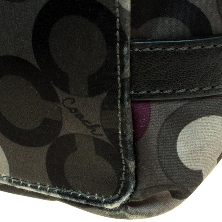 Pre Owned Coach Multicolor Satin Shoulder Bag