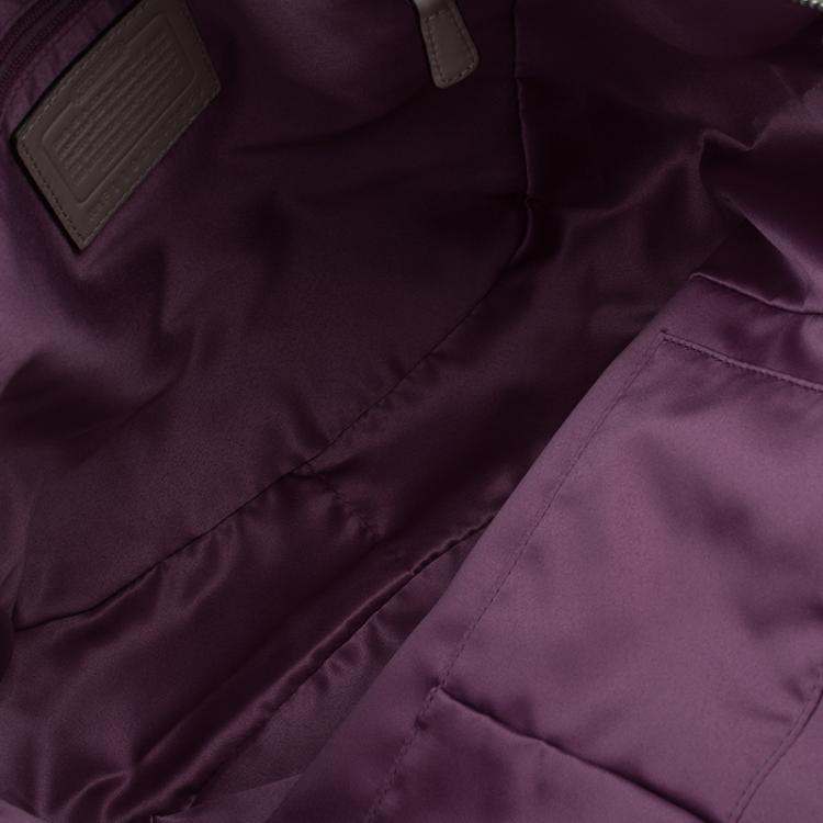 Pre Owned Coach Beige Croc Embossed Leather Shopper Tote