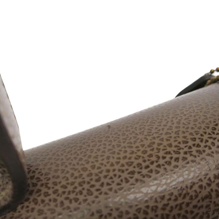 Pre Owned Coach Brown Leather Top handle satchel 