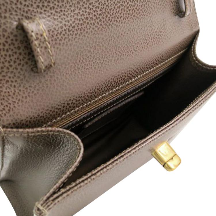 Pre Owned Coach Brown Leather Top handle satchel 