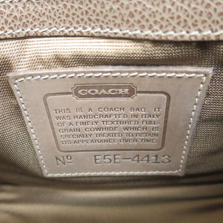 Pre Owned Coach Brown Leather Top handle satchel 