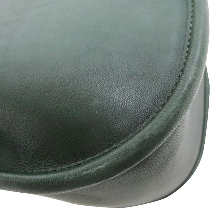 Pre Owned Coach Black Leather Saddle Shoulder Bag 