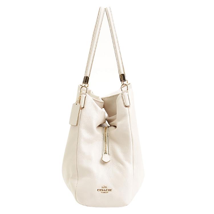 Pre Owned Coach White Leather Small Madison Tote