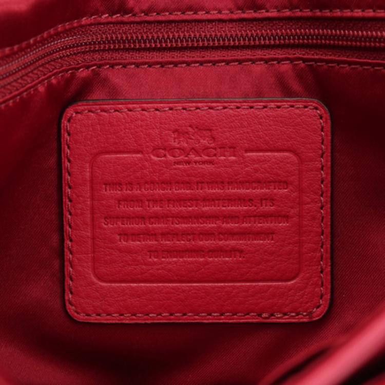 Pre Owned Coach Pink Leather Shoulder Bag