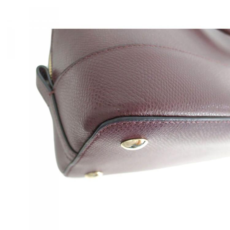 مملوكة مسبقًا Coach Bordeaux Leather Sierra Dome Satchel Bag