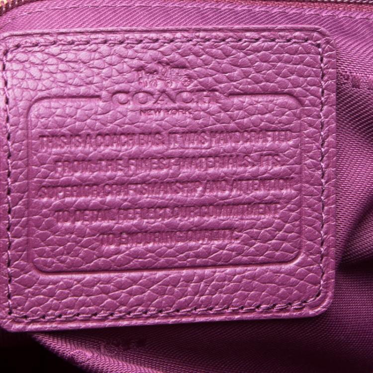 Pre Owned Coach Plum Grain Leather Mini Nolita Satchel