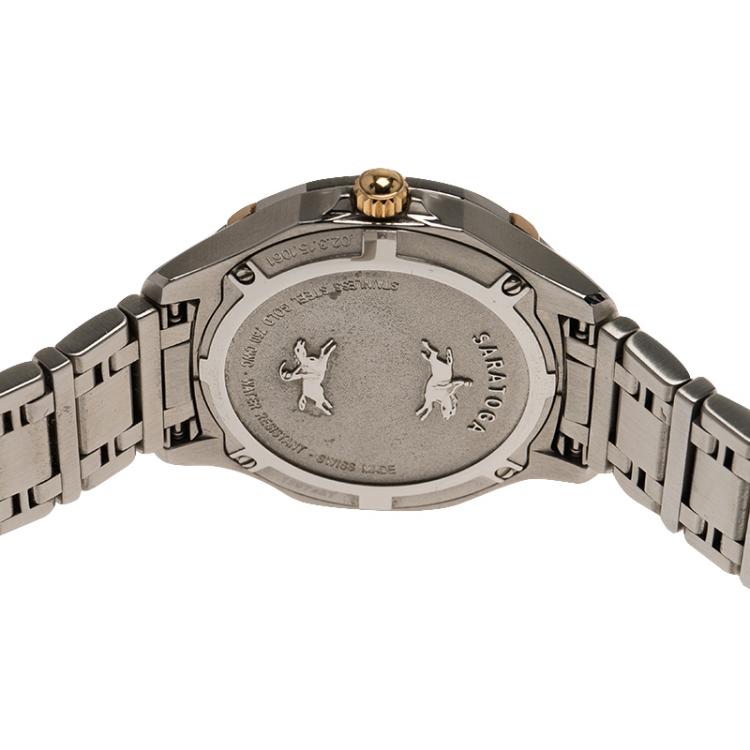 Pre Owned Concord White Stainless Steel Saratoga Women's Wristwatch 32MM