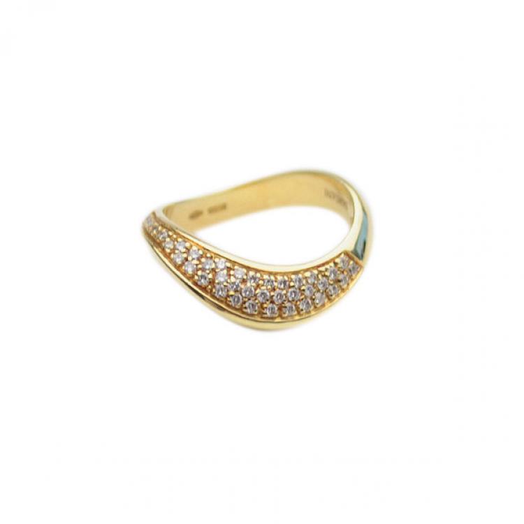 مملوكة مسبقًا خاتم دامياني "دونز" ذهب أصفر عيار 18 وألماس مقاس 54.5