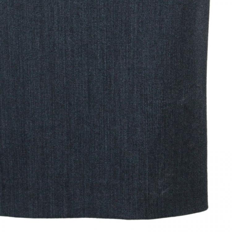 Pre Owned D&G Grey Peter Pan Collar Dress M
