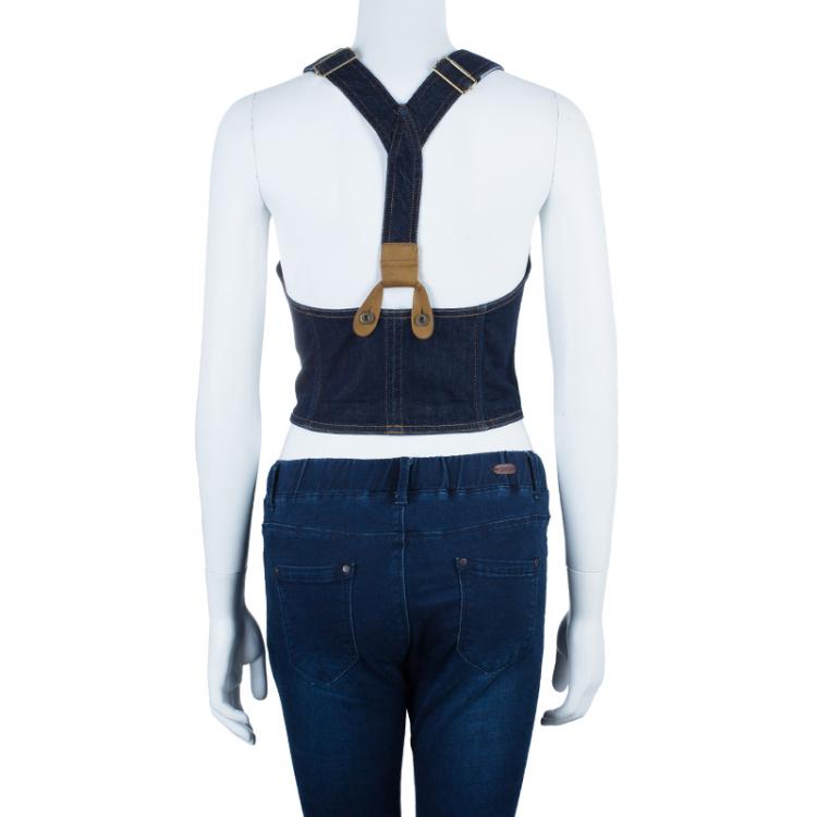 Pre Owned D and G Denim Halterneck Top M