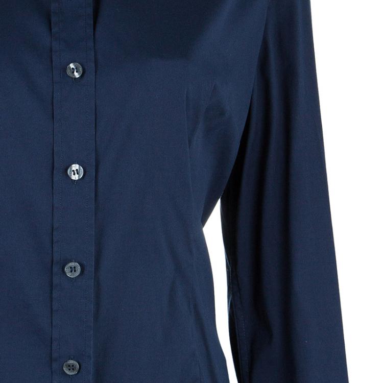 Pre Owned D&G Navy Cotton Button Down Shirt M