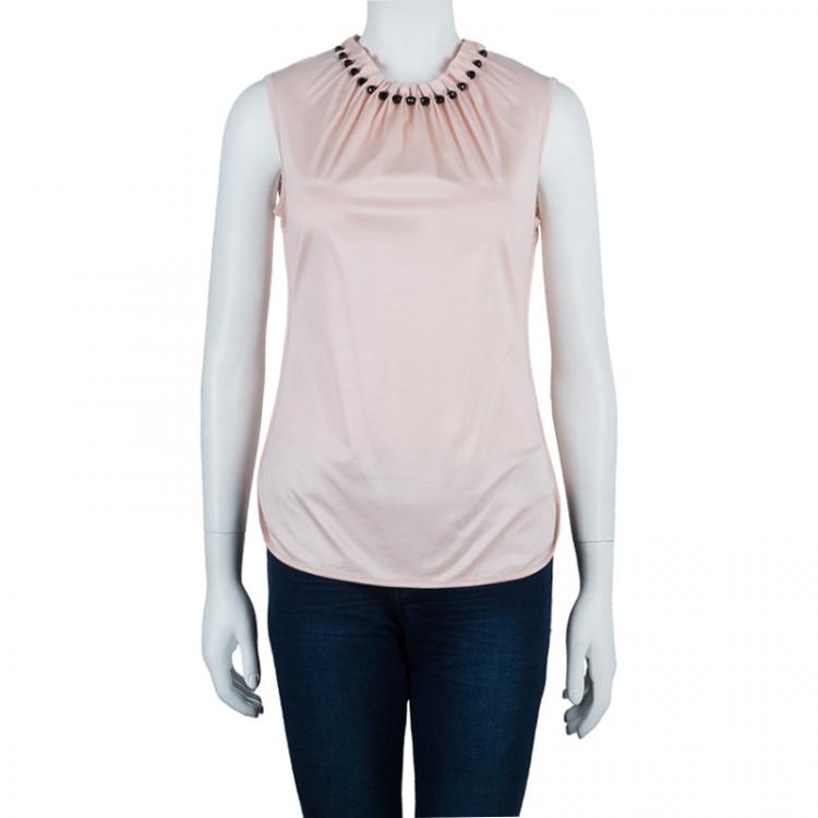 Pre Owned D and G Pale Blush Pink Sleeveless Top S