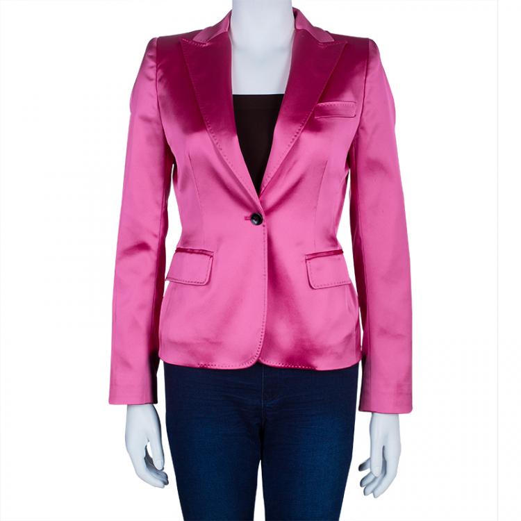 Pre Owned D&G Pink Satin Blazer M