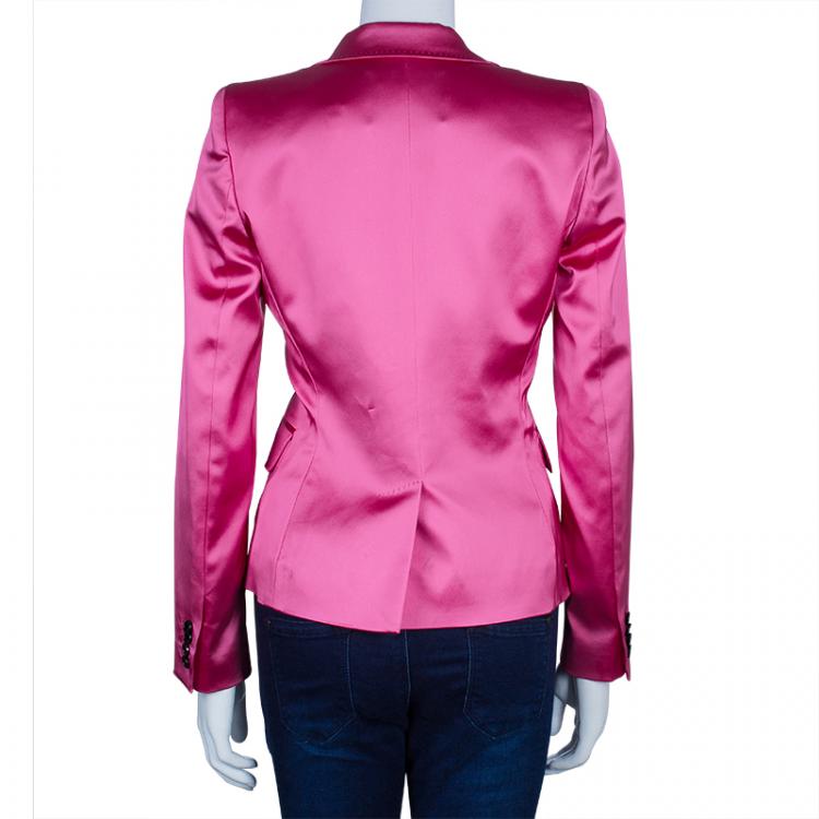 Pre Owned D&G Pink Satin Blazer M