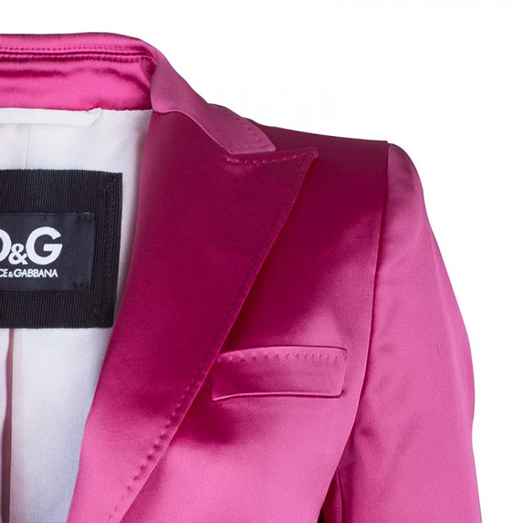 Pre Owned D&G Pink Satin Blazer M