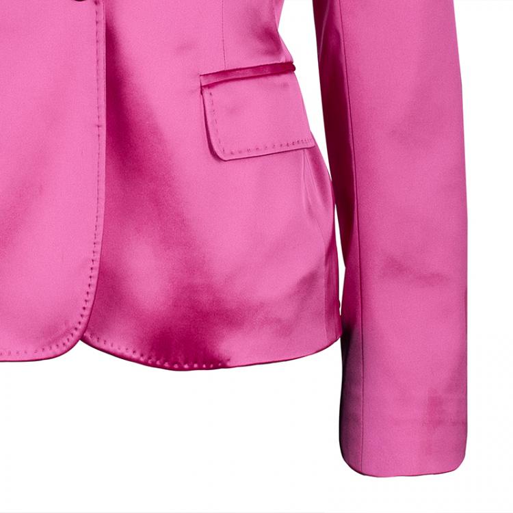 Pre Owned D&G Pink Satin Blazer M
