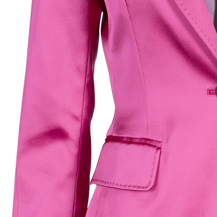 Pre Owned D&G Pink Satin Blazer M